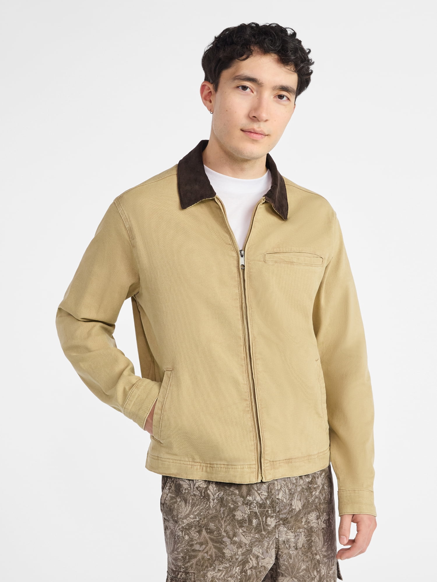 No Boundaries Men's and Big Men's Workwear Garage Jacket, Size S-3XL