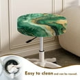 thumbnail image 4 of ZIATUBLE Marble Stripes Bar Stool Seat Covers Dustproof Seat Cover for Vanity Chair 12-14 Inch Non Slip Stool Cushion Slipcovers for Chairs Set 2 Piece Polyester Round Stool Slipcover, 4 of 6