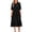 Black, variant on Sentmoon A Line Midi Dress Short Sleeve Solid Color Plus Size Wedding Guest Dress 2026 Button Down with Pockets Work Pleated Regular Fit Lapel Casual Summer Dresses for Women Black L