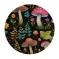 thumbnail image 2 of JEUXUS  Mushrooms Round Waterproof Table Cover Elastic Edged Tablecloth Wipeable Table Mat for Indoor Outdoor Kitchen Party,Medium, 2 of 7