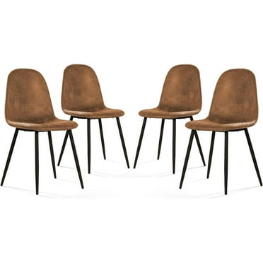 4 Dining Chairs High Back Metal Legs Modern Kitchen