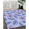 thumbnail image 2 of Ahgly Company Indoor Rectangle Patterned Medium Slate Blue Area Rugs, 8' x 12', 2 of 6