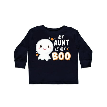 

Inktastic My Aunt is my Boo with Cute Ghost Gift Toddler Boy or Toddler Girl Long Sleeve T-Shirt