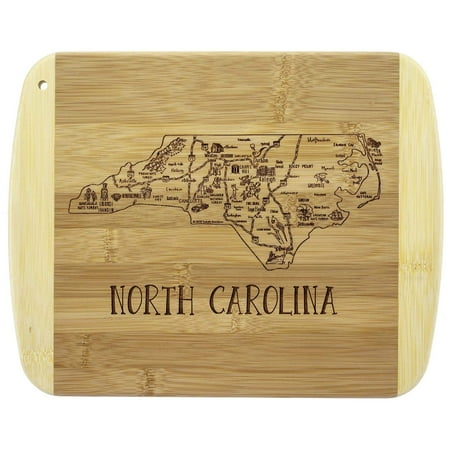 

Totally Bamboo A Slice of Life North Carolina State Serving and Cutting Board 11 x 8.75