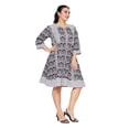 thumbnail image 5 of Oussum Floral Midi Dresses for Women Plus Size Casual Dress Online, Black Size 1X, 5 of 7