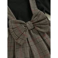 thumbnail image 6 of Bagilaanoe 2Pcs Little Girls Overalls Dress Set Ribbed Long Sleeve Pullover Tops + Plaid Suspender Skirt 1T 2T 3T 4T 5T 6T 7T Kids Casual Outfits, 6 of 8