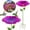 Z-23-Pink, variant on Hanging Bird Feeder Lighted Bird Feeder Outdoor Bird House Feeder Weather Resistant Hanging Bird Feeder Perfect Bird Watching Gift 8.27x6.3x6.7 Inch (1Pcs) Battery-Powered Version