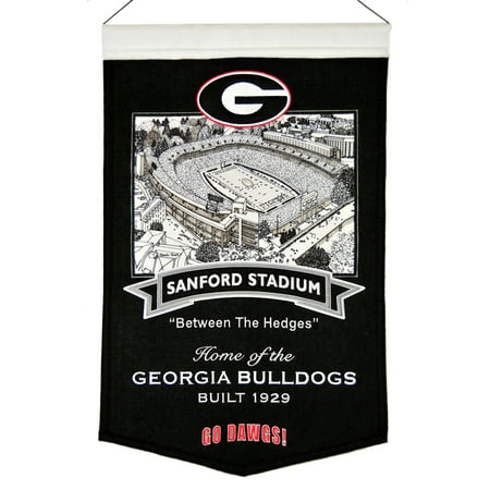 - Georgia Bulldogs Winning Streak Sanford Stadium Football Wool Banner (15