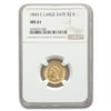 1843-C $2.50 Liberty Gold Quarter Eagle MS-61 NGC (Large Date)