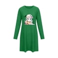 thumbnail image 5 of Taqqpue Womens Halloween Cotton Nightgown Long Sleeves Round Neck Sleepshirt Print Nightshirt Casual Plus Size Knee Length Sleep Dress Pullover Halloween Pumpkin Printed Sleep Shirt for Women, 5 of 6
