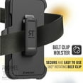 thumbnail image 4 of Rome Tech for Apple iPhone 15 Pro Max (2023) Case with Belt Clip Holster & Kickstand, Dual-Layer Shockproof Case - Black & Orange, 4 of 10