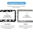 thumbnail image 4 of White Snowflakes on Black License Plate Frames for Women Men Car Plate Holder Cover Metal Tag Aluminum Car Accessories Front Rear Plate Decor, 4 of 6