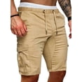 thumbnail image 1 of FASHIONWT Men Solid Shorts Pants Sporty Shorts Tethered Shorts Elastic Shorts Lounge Pants Party Shorts Casual Pocket Shorts, 1 of 3