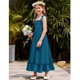 thumbnail image 5 of Arshiner Girls Summer Dress Boho Beach Casual Smocked Maxi Dresses, 5 of 6
