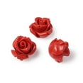 thumbnail image 2 of U8MO 100pcs 10mm Red Rose Flower Cinnabar Beads Mini Loose Spacer Beads DIY Jewelry, 2 of 7