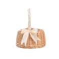 thumbnail image 2 of Portable Handmade Woven Flower Basket for Flower Girls - Natural and Realistic Simulation Flowers, 2 of 5