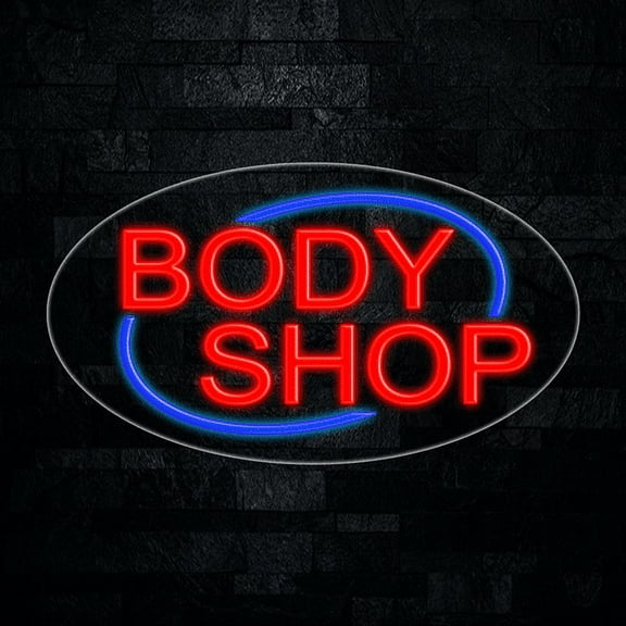 Body Shop LED Neon Sign 28"L x 16"H #34156