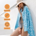 thumbnail image 4 of Novforth Microfiber Sand Free Beach Towel，72"x36"Oversized Lightweight Microfiber Super Absorbent Quick Fast Dry ，Outdoor Travel Swim Towel for Adults Women Men - Blue Totem, 4 of 8
