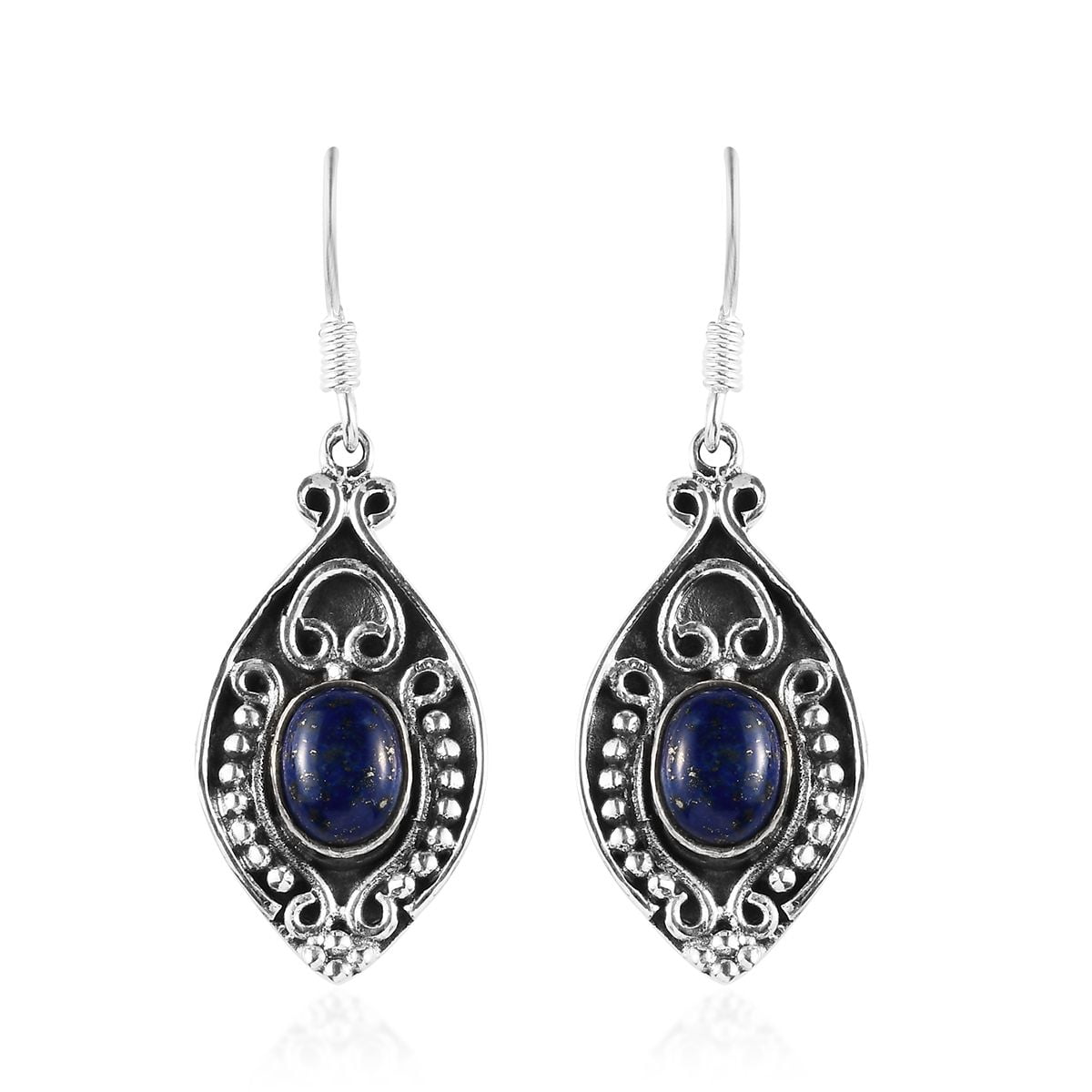 Fashion Handmade Blue Lapis Lazuli silver leverback Drop Dangle Earrings 