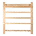 thumbnail image 1 of Wall Hanging Earring Organizer Wooden Jewelry Display Rack Ear Studs Display Holder, 1 of 4