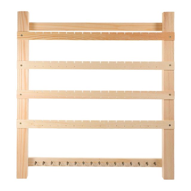 Wall Hanging Earring Organizer Wooden Jewelry Display Rack Ear Studs Display Holder