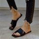 thumbnail image 5 of Verano Mujer Moda Color sólido Zapatillas Sandalias planas Playa Zapatos al aire libre Wmkox8yii hj789, 5 of 9