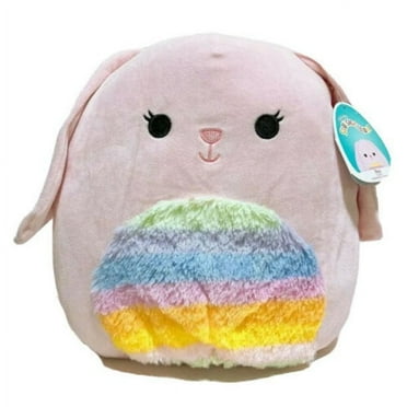 Squishmallows Easter Squad A 16" Bop the Pink Bunny with Rainbow Belly Plush Doll Super Soft