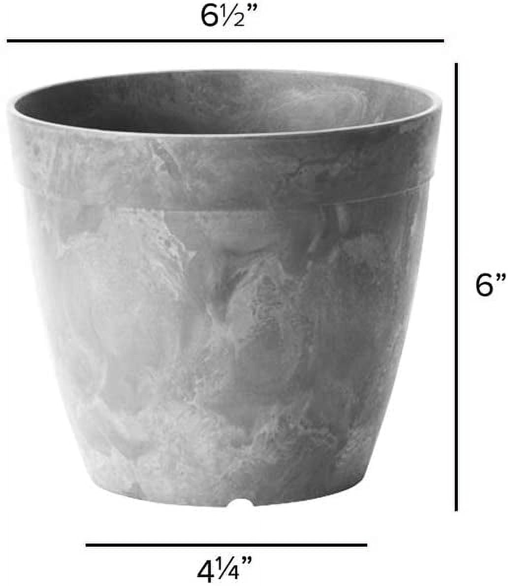Root & Vessel Dolce Round Planter, Gray, 6"