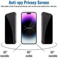 thumbnail image 2 of 3 Pack Privacy Screen Protector Compatible with iPhone 13, 9H Anti Spy Private Tempered Glass Film, Anti-Scratch, Case Friendly, Easy Installation, Bubble Free, 2 of 6