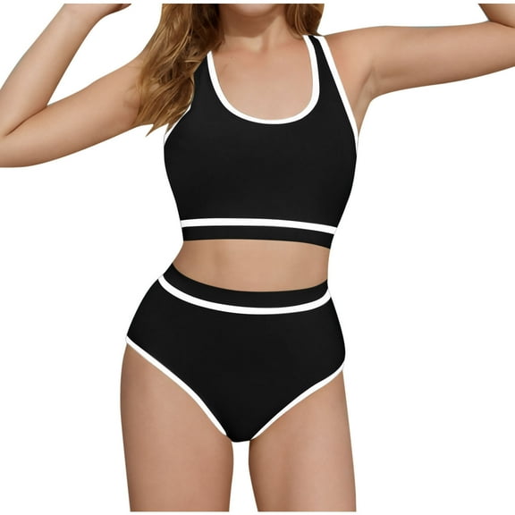 Kmdttou Swim Suits for Women 2025 Children's Summer Hawaiian Printed Split Swimsuit Two Piece Set for Kids Summer 65% off Clearance!