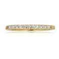 thumbnail image 2 of AVORA 10K Yellow Gold Simulated Diamond CZ Half Eternity Band Stackable Ring  - Size 7, 2 of 5