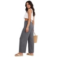 thumbnail image 6 of BOMYJESK Palazzo Pants for Women Wide Leg Elastic Waist Lounge Pant Loose Resort Vacation Linen Pants with Pockets Gray XL, 6 of 6