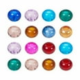 thumbnail image 2 of U8MO 100pcs No Metal Glass European Beads Large Hole Smooth Rondelle Charms 15x10mm-Teal, 2 of 2