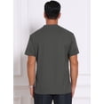 thumbnail image 3 of DARING DIVA Men's Henley Breathable Short Sleeve Button Down T-Shirt M Dark Gray, 3 of 7