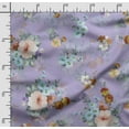 thumbnail image 2 of Soimoi Floral Vintage Print, Silk Fabric, Decor Sewing Fabric By The Yard 42 Inch Wide,Decorative Fabric For Shirts, Suits, Ties, Purple, 2 of 5