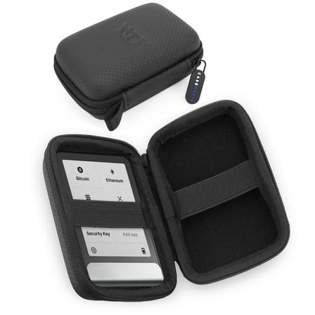 CASEMATIX Carry Case Fits Ledger STAX Crypto Wallet and Ledger Flex Wallet - Case Only for Cryptocurrency Wallet, Black