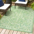 thumbnail image 4 of JONATHAN Y SANTA MONICA 8 x 10 Area Rug, Malta Bohemian Medallion Textured Weave - Cream/Green, SMB104F-8, 4 of 8