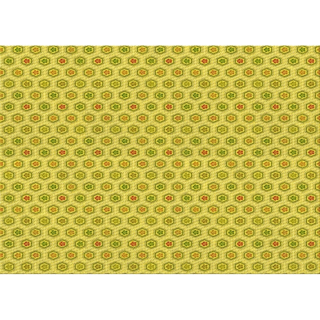 Ahgly Company Machine Washable Indoor Rectangle Transitional Banana Yellow Area Rugs, 2' x 3'