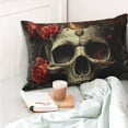 thumbnail image 4 of Sikiie Classical Rose Crown Skull Pillow Covers, Throw Pillow Case Cushion Covers,Cushion for Bedroom,Couch,Home-14"x20", 4 of 6