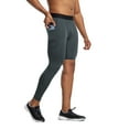thumbnail image 4 of Xmarks Men's Single Leg Tight Sports Pants  1/2 One Leg Compression Tights Full Length for Basketball Comfy Single Leg Solid Color Long Pants Sports Base Layer Leggings, 4 of 7