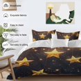thumbnail image 3 of Gorgeous Star Bedding Duvet Cover Set Queen Size 4 Pieces Starry Sky Dream Fantasy Soft Twill Plush Quilt Cover, Include 1 Duvet Cover 1 Flat Sheet And 2 Pillow, 3 of 7