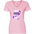 thumbnail image 3 of Inktastic I Wear Purple For My Aunt Lupus Awareness Women's V-Neck T-Shirt, 3 of 5