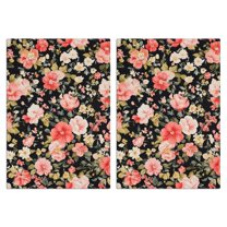 2 Pcs Funny Kitchen Towels,Pioneer Flower Microfiber Dish Towels,Kitchen Tea Towels,Kitchen Towel Set (18" X 26")