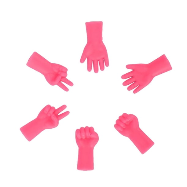 6pcs Rock--Paper Design Agujas de Tejer Point Proteors Notion Tool , roja BLESIY Cubierta de punta de aguja de tejer