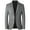 Grey, variant on Men's Tweed Long Sleeve Blazer Fall Slim Fit Sports Coat 2 Button Iron Free Fitted Fashion Casual Suit Separate Textured Business Casual Blazer Jacket Yellow Medium