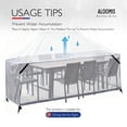 thumbnail image 4 of Patio Furniture Covers Waterproof - 420D Outdoor Table and Chair Set Cover with Built-in Storage Bag - Rectangular Patio Table Cover for 8-Seat Dining Set or Sectional Sofa (Beige, 126''x72''x28''), 4 of 11