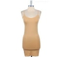 thumbnail image 2 of Extra Long Seamless Tunic Dress Slip Camisole Layering Tank Top Spandex Beige !!, 2 of 3