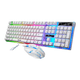 thumbnail image 1 of Kit Teclado Mouse Bloosom  Gamer Luz Rgb Led Usb Alambrico Blanco, 1 of 4