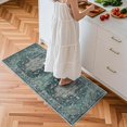 thumbnail image 5 of Living Room 2x5 Runner Rugs - Boho Rugs for Living Room Stain Resistant Carpet Vintage Tribal Rugs for Bedroom Kitchen Bathroom with Non Slip Backing Home Decor Floor Decoration Mat 2x5 Teal, 5 of 17
