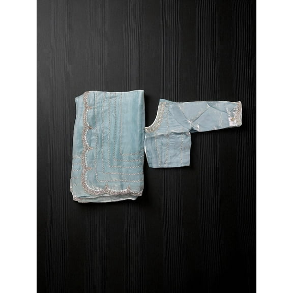 Designer Saree with Ready Blouse, Cultural Wear for Women, Aug31